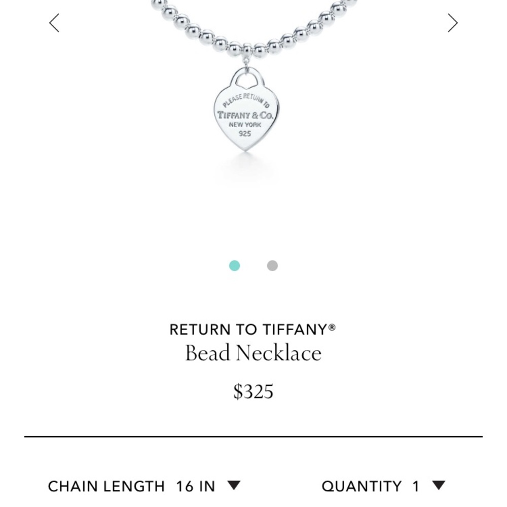 Tiffany’s sterling silver bead necklace
